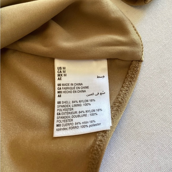 Stretch Satin Bodysuit Gold NWT - Picture 5 of 7